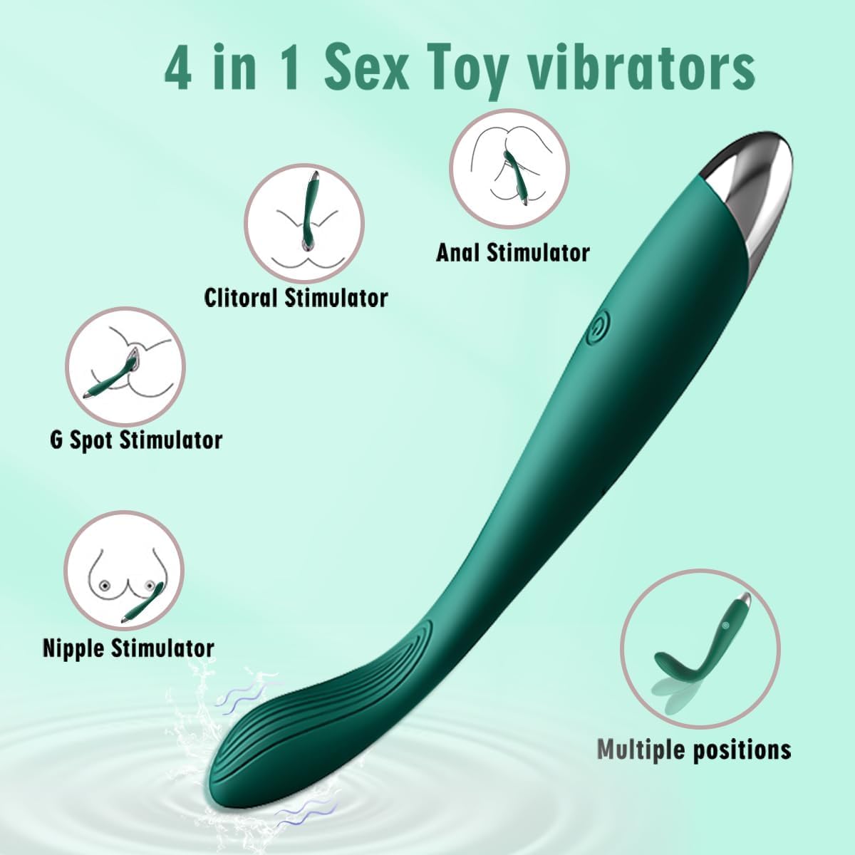 Adult Sex Toys for Women,Clitoral G Spot Vibrator with 10 Powerful Vibrating Modes,Clitoral Nipple Stimulator Finger Bullet Vibrators Waterproof Strapless on Dildo Anal Toys for Couple