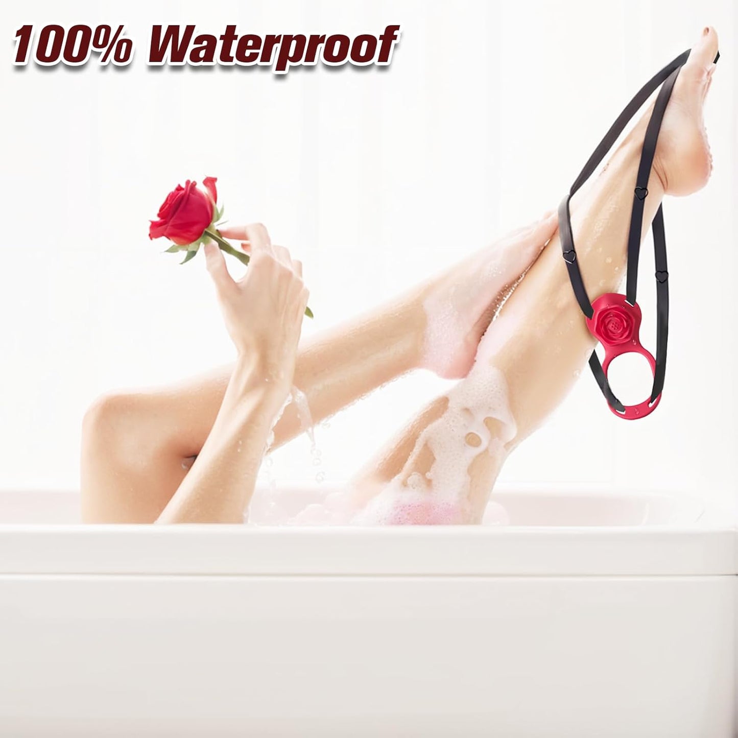 Couples Rose App Remote Control Wearable Vibrator, Couple Women Adult Sex Toys Games for Men, Hands Free Panty Clitoris Vibrator Vibrating Cock Ring, Female Sex Toy Clitoral Stimulator