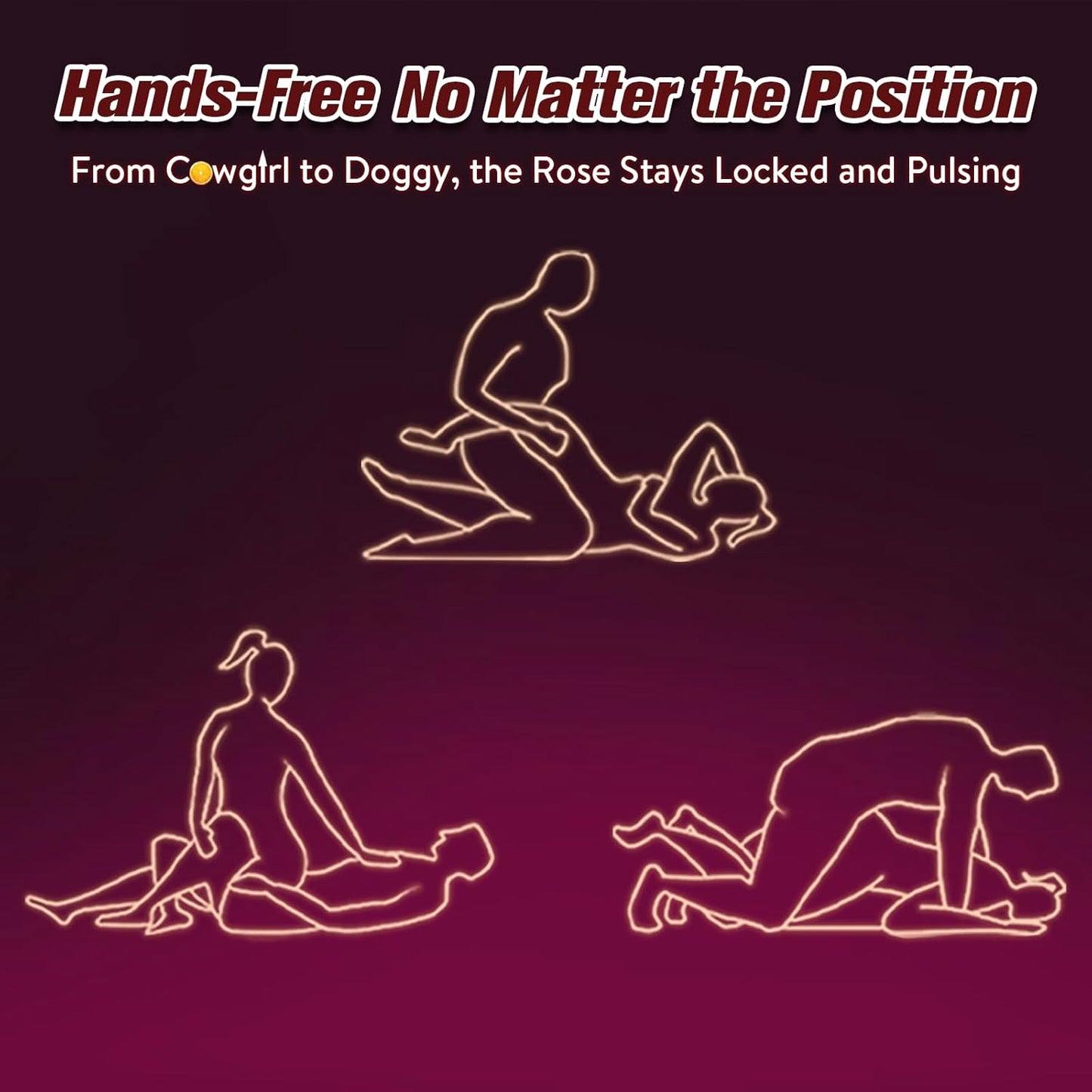 Couples Rose App Remote Control Wearable Vibrator, Couple Women Adult Sex Toys Games for Men, Hands Free Panty Clitoris Vibrator Vibrating Cock Ring, Female Sex Toy Clitoral Stimulator