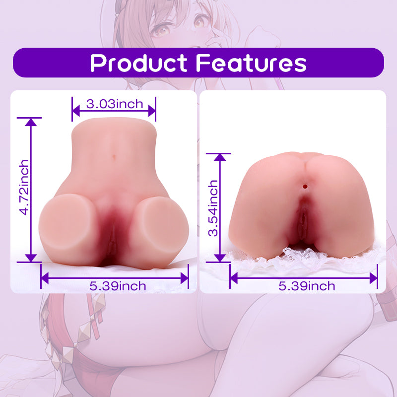 Male toys The buttocks are raised with simulated skin texture Weight 650g