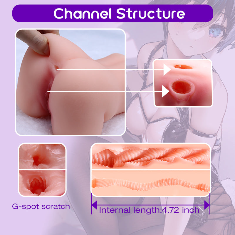 Male toys The buttocks are raised with simulated skin texture Weight 650g