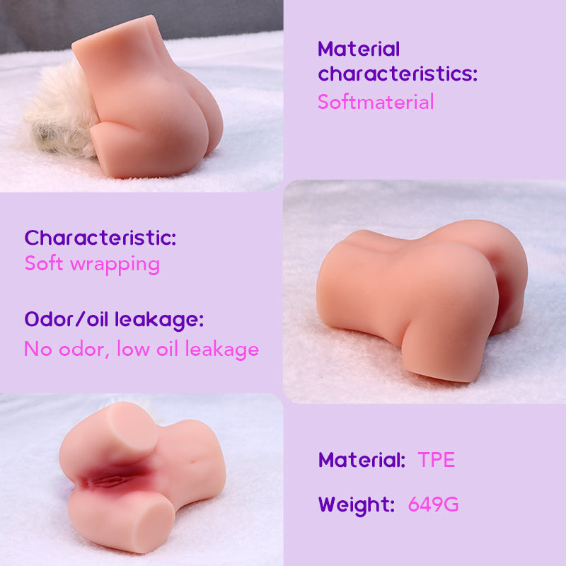 Male toys The buttocks are raised with simulated skin texture Weight 650g