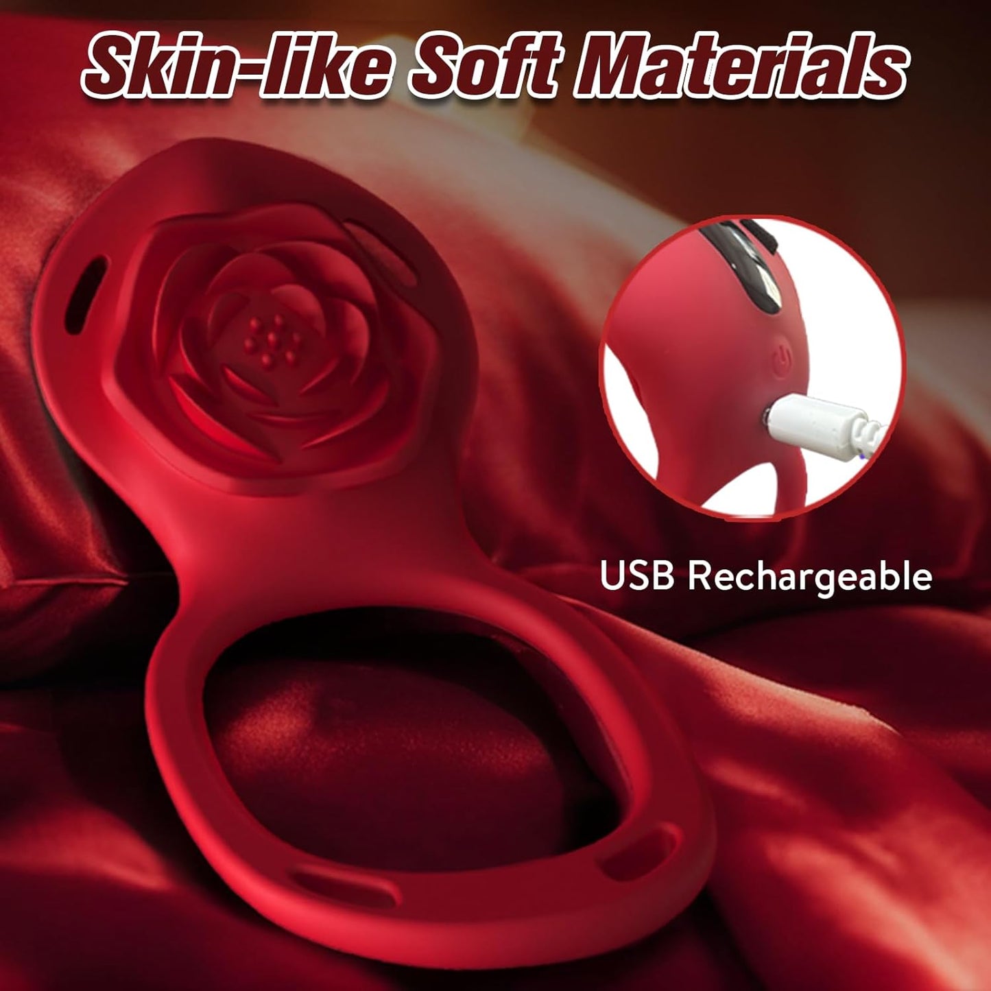 Couples Rose App Remote Control Wearable Vibrator, Couple Women Adult Sex Toys Games for Men, Hands Free Panty Clitoris Vibrator Vibrating Cock Ring, Female Sex Toy Clitoral Stimulator