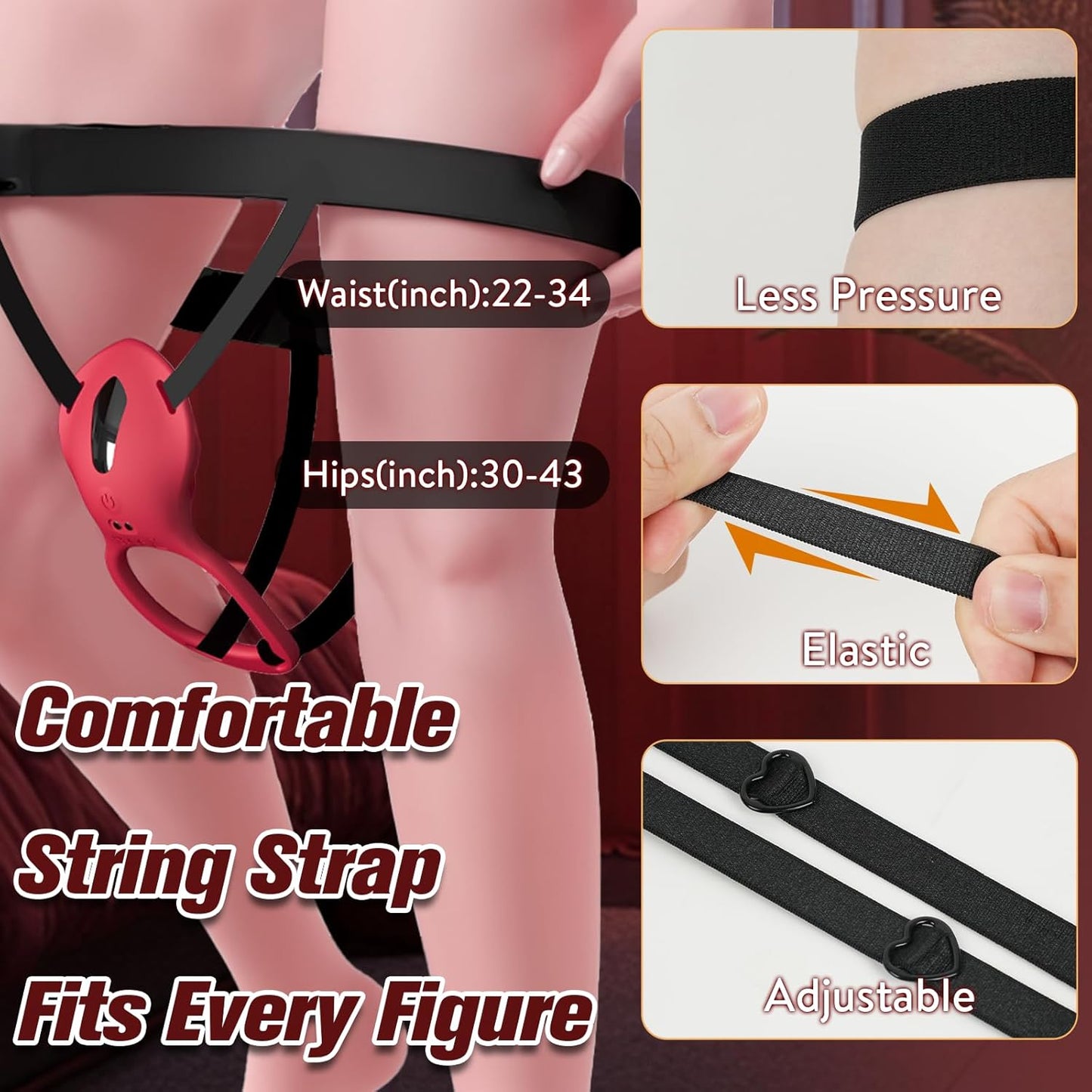 Couples Rose App Remote Control Wearable Vibrator, Couple Women Adult Sex Toys Games for Men, Hands Free Panty Clitoris Vibrator Vibrating Cock Ring, Female Sex Toy Clitoral Stimulator
