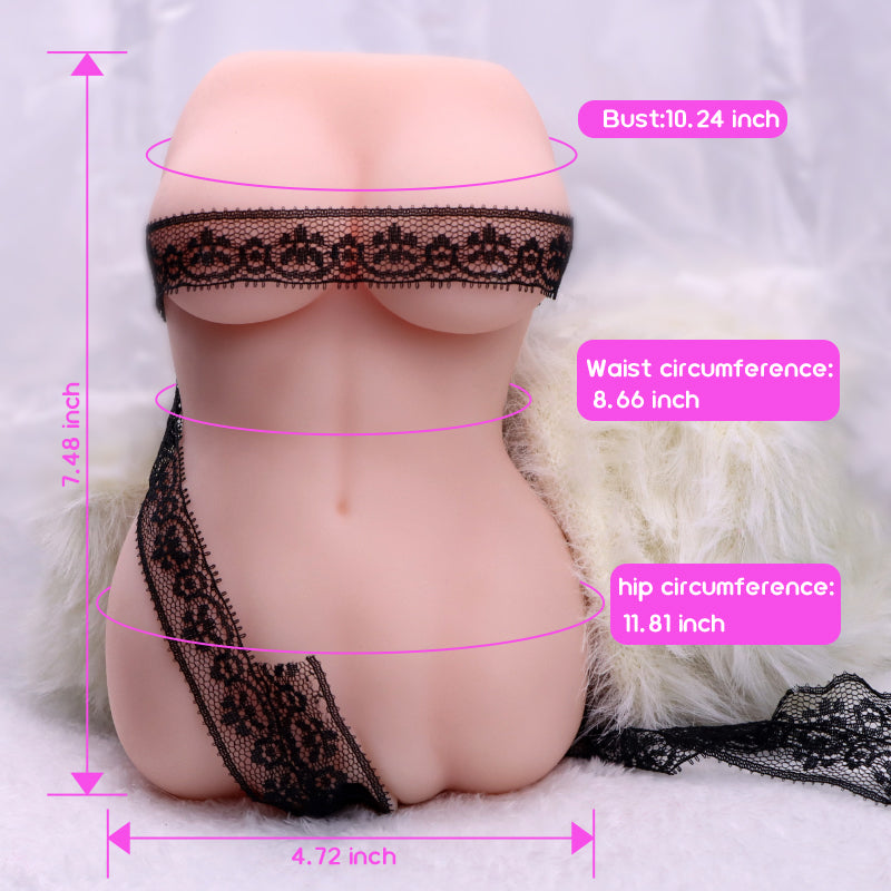 Realistic Half Body Torso with Breasts – Soft TPE Male Masturbator Toy for Intense Pleasure & Solo Play