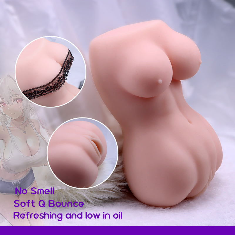 Realistic Half Body Torso with Breasts – Soft TPE Male Masturbator Toy for Intense Pleasure & Solo Play