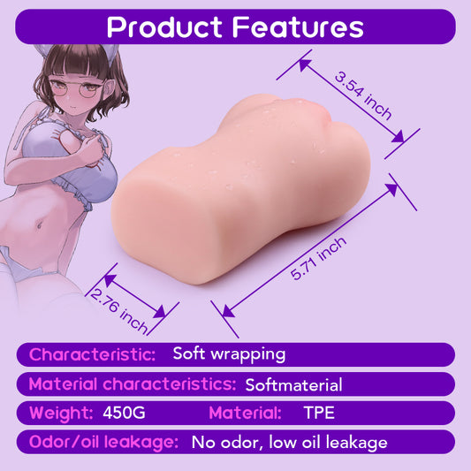 GUGOSXY Realistic V-Tunnel Male Stroker – Ultra-Soft TPE, Odor-Free, Skin-Safe & Easy to Clean