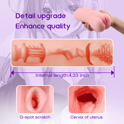 GUGOSXY Realistic V-Tunnel Male Stroker – Ultra-Soft TPE, Odor-Free, Skin-Safe & Easy to Clean