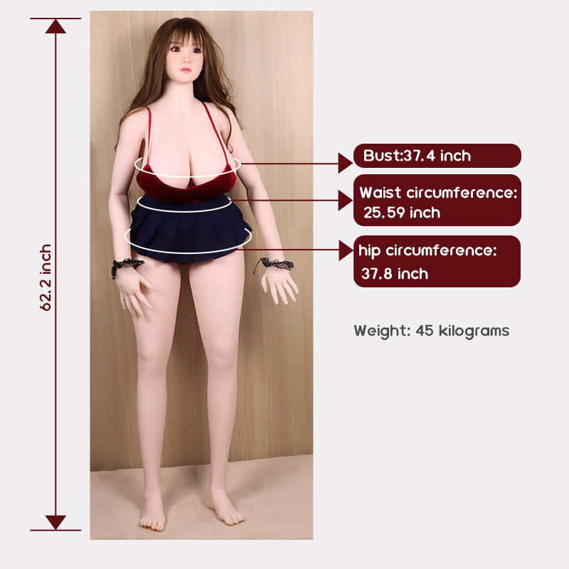 Realistic Love Doll with Soft TPE Skin, Full Body Silicone Sex Toy, Lifelike Vagina & Breasts