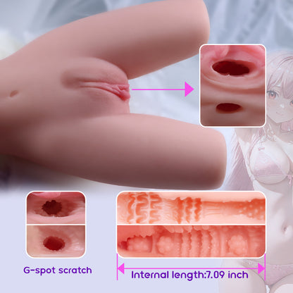 Realistic Torso Sex Doll with Big Breasts – Male Masturbator with Soft Skin & Lifelike Vagina – Adult Toys for Men