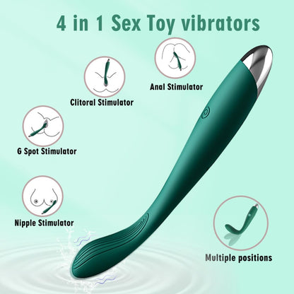 Adult Sex Toys for Women,Clitoral G Spot Vibrator with 10 Powerful Vibrating Modes,Clitoral Nipple Stimulator Finger Bullet Vibrators Waterproof Strapless on Dildo Anal Toys for Couple