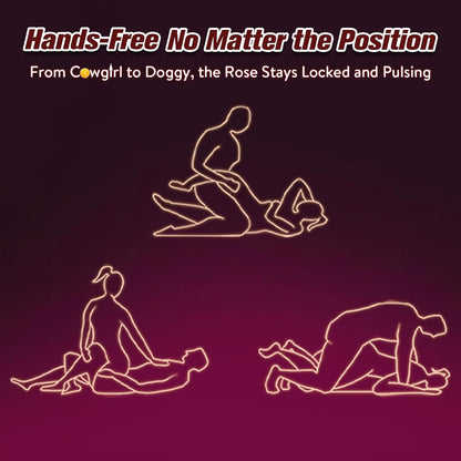Couples Rose App Remote Control Wearable Vibrator, Couple Women Adult Sex Toys Games for Men, Hands Free Panty Clitoris Vibrator Vibrating Cock Ring, Female Sex Toy Clitoral Stimulator