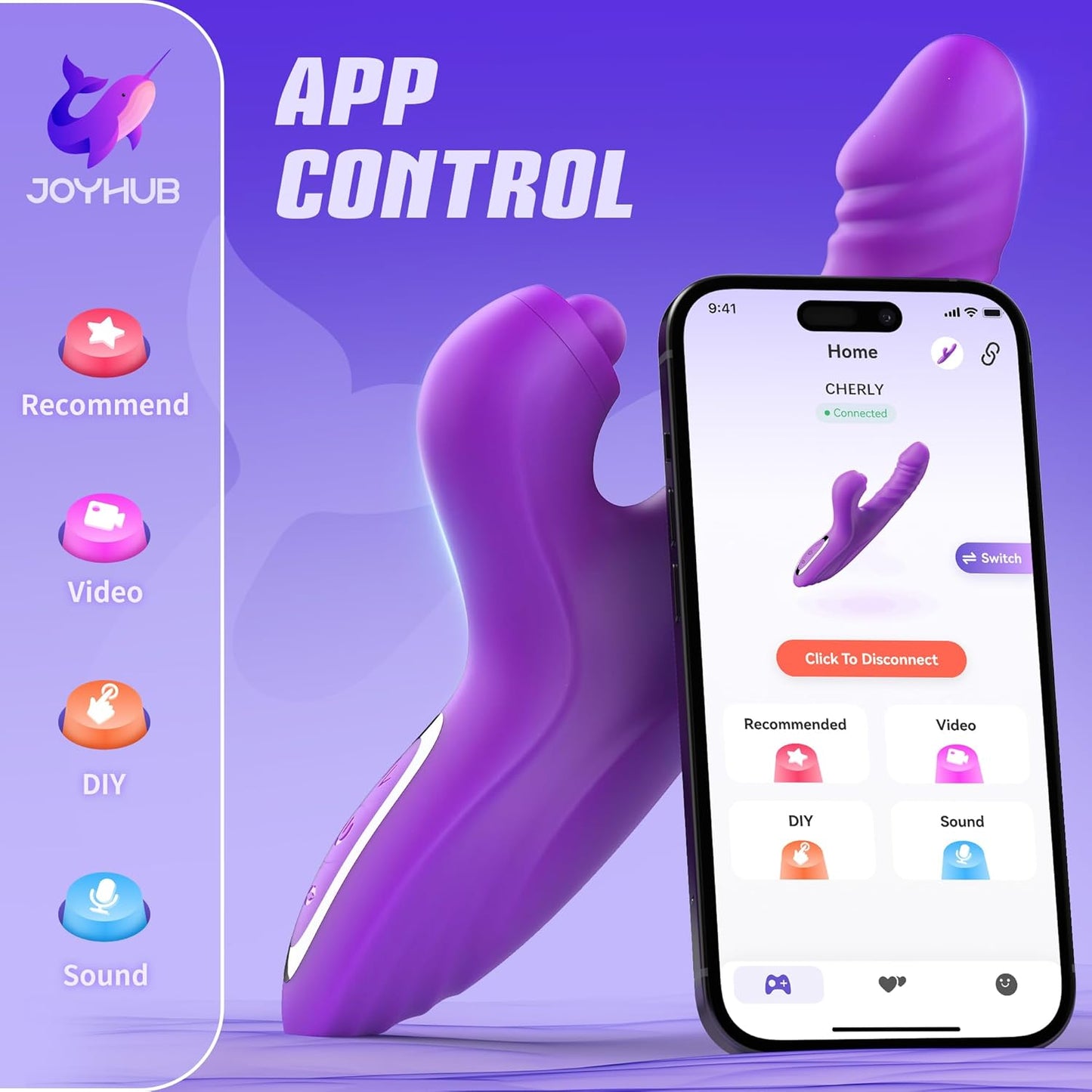 Sex Toys for Women Thrusting Dildo - Sex Toy Rabbit Vibrator with 10 Vibration 7 Thrusting Mode with Licking, G Spot Clitoral Vibrators Adult Toys for Couple Adult Sex Toys & Games