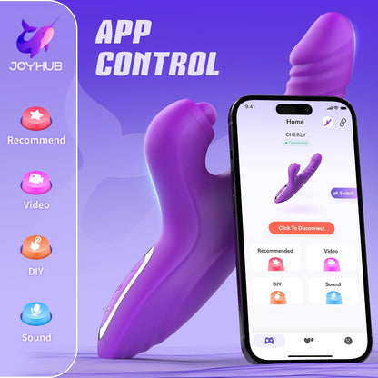 Sex Toys for Women Thrusting Dildo - Sex Toy Rabbit Vibrator with 10 Vibration 7 Thrusting Mode with Licking, G Spot Clitoral Vibrators Adult Toys for Couple Adult Sex Toys & Games