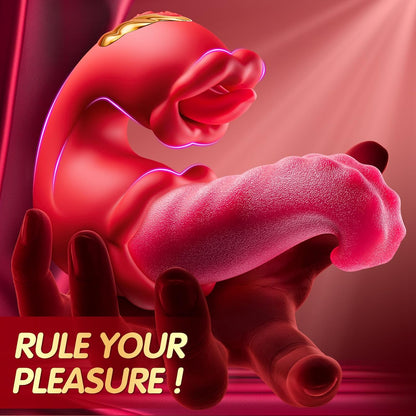 Sex Toys Realistic Tongue Vibrator for Women – 10 Licking Clitoral & 10 Swing Vibration Modes, Rose Toy Thrusting Vibrators Dildo, Adult Toy Stimulator Pleasure Tools for Female Couples Games