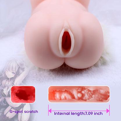 Realistic Half Body Torso with Breasts – Soft TPE Male Masturbator Toy for Intense Pleasure & Solo Play